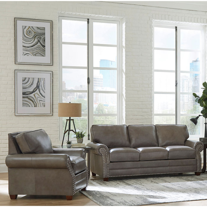 Canora Grey Pedigo 2 Piece Leather Living Room Set Wayfair